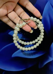 Elegant Pearl Hoop Earrings