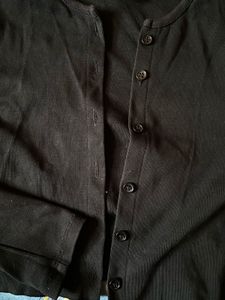 H&amp;M Black Button Cardigan