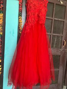 Red Clour Gown New 1 Time Use Only