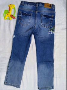 Girls Embroidery Jeans