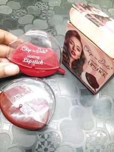 Lip Shaped Apple Lipistic Red And Maroon