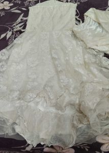 Elegant White Girls Occasion Dress