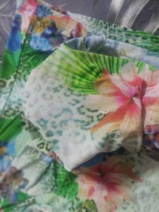 Animal And Floral Print Summer Top