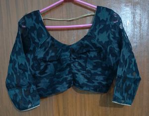 Black Brocade Blouse