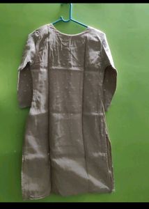 Elegant Beige Embroidered Kurta