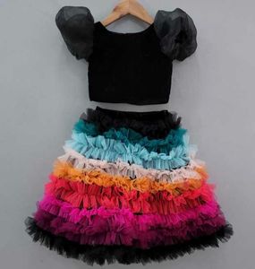 Littl Muffet rainbow Lehenga