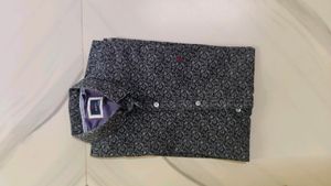 Charcol Black White Printed Design