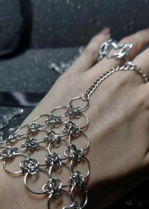 Goth Streetwear Hand Chains || Chainmail Jewellery
