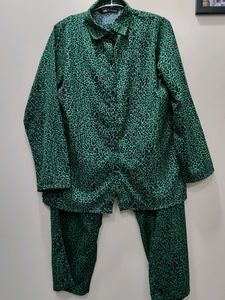 Zara Green Leopard Print Coord Set