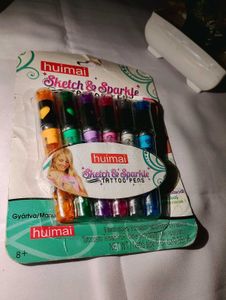 6 Color Glitter Tattoo Pen 🌟💯