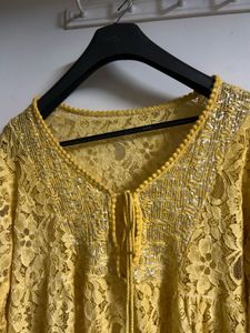 Yellow Lace Kurta