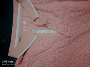 Peach Patterned Shirt