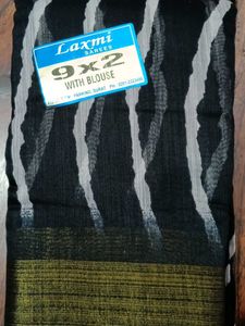 Black &amp; White Laxmi Saree with Blouse