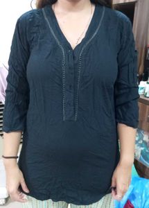 Short Black Kurta
