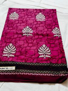 Pink Printed Saree