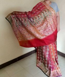 Gorgeous Red Patterned Saree