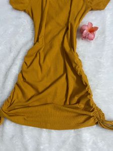 Adjustable Ribbed Bodycon Dress