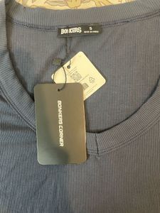 stone gray fitted long sleeve top