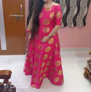 Pink Kurta &amp; Worked Dupatta
