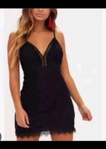 Backless Black Georgette Dress