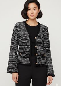 Tweed Style Knit Jacket