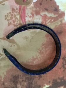 Navy Polka Dot Headband