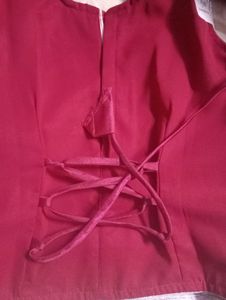 Elegant Red pink Lehenga Choli 32 size Set