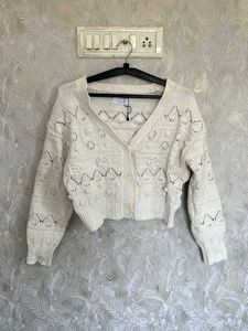 rose texture Cardigan