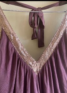 Sequin Halter Dress