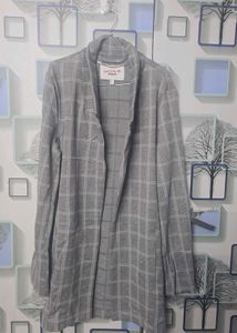 Gray Plaid Duster coat