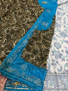 Heavy Georgette Handwork Saree