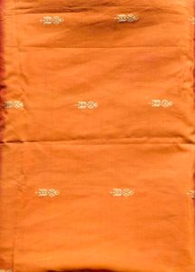 Orange &amp; Gold Woven Saree