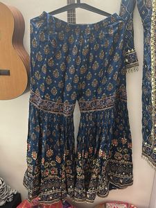 Elegant Blue Embroidered Sharara Set All New