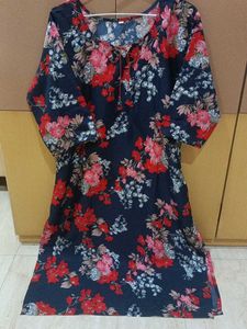 Plus Size Floral Printed Kurta