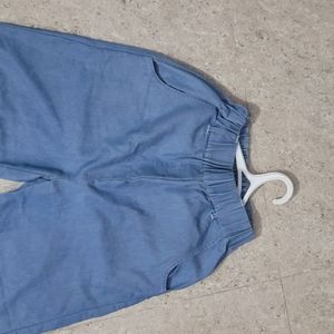 Blue Baggy Korean Pants