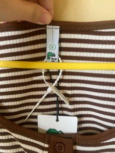 Brown Striped Top