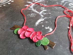 Floral Clay Necklace