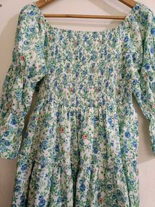 Unused White Floral Dress