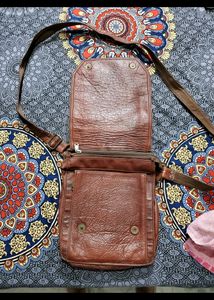 Pure Leather Side Bag Unisex