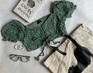 green summer-y Crop Top