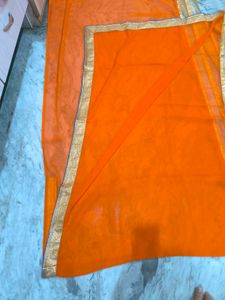 Formal Orange Saree.