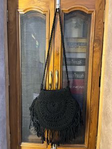 Boho Crochet Fringe Bag