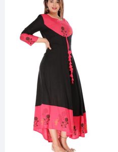 Elegant Black & Pink Kurta
