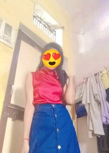Cute Korean Red Top