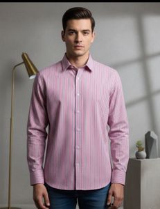 Men’s Striped Pink Shirt