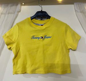 Tommy Jeans Yellow Crop Top