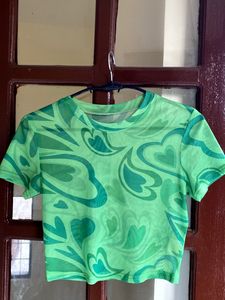 Mesh Green Top