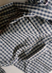 Black Beige Chackered Men Shirt