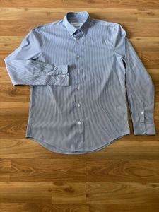 Giordano Striped Blue Shirt