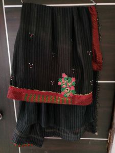 Elegant Black Saree